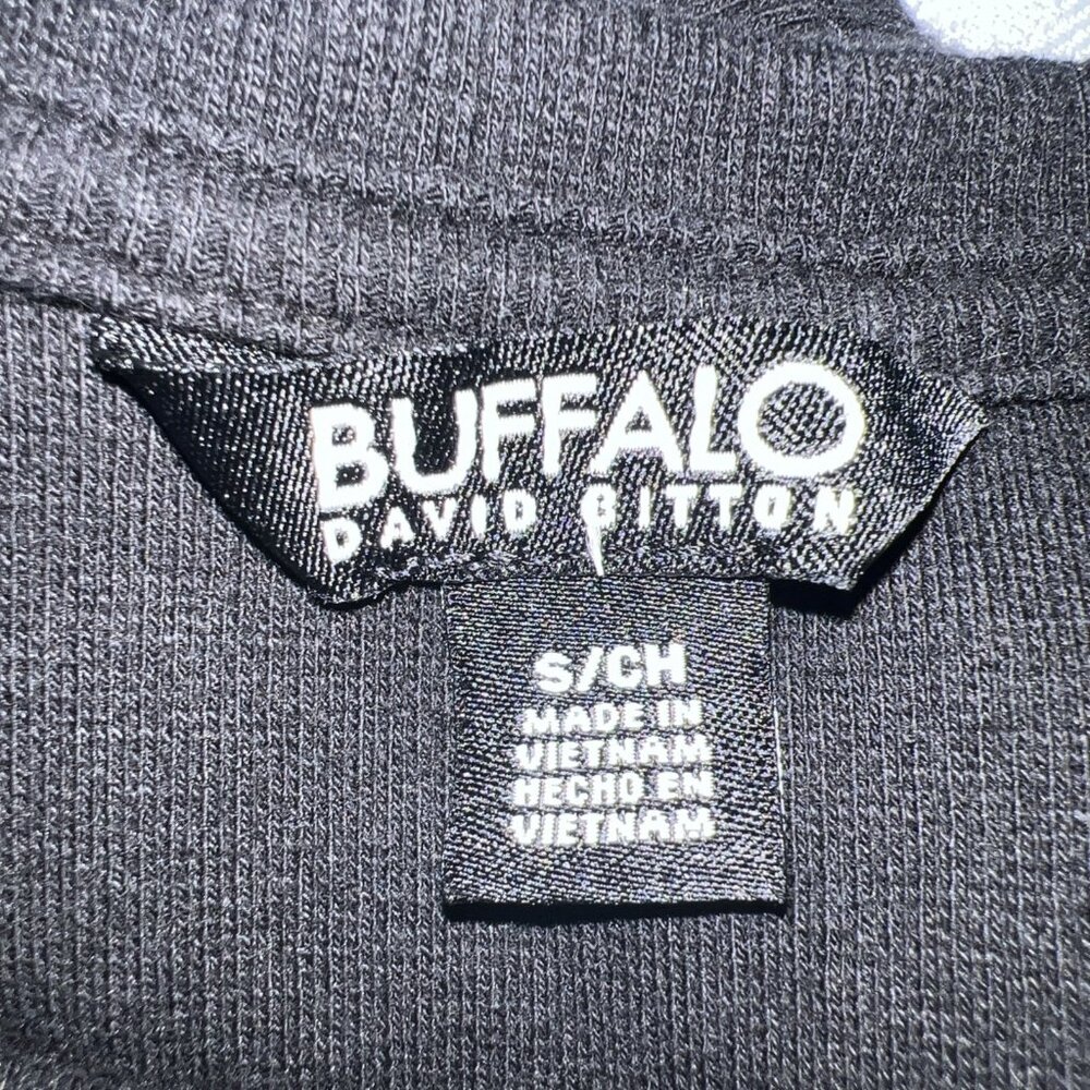 Buffalo By David Bitton Ribbed Black Tee Shirt Women’s Size Small - Picture 6 of 8